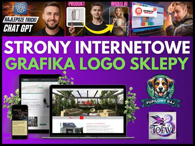 Strony Internetowe Google Reklama Marketing Logo Grafika Wizytówka AI