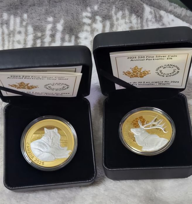 Повна колекція срібних монет "Портрети тварин 2025"!