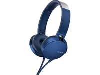 Auscultadores Com fio SONY MDR-XB550AP (On Ear - Microfone - Azul)