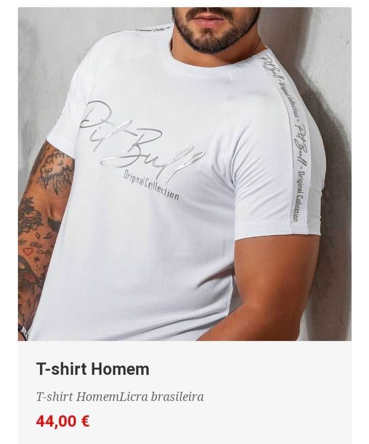 T-shirt de homem pitbull jeans  L.