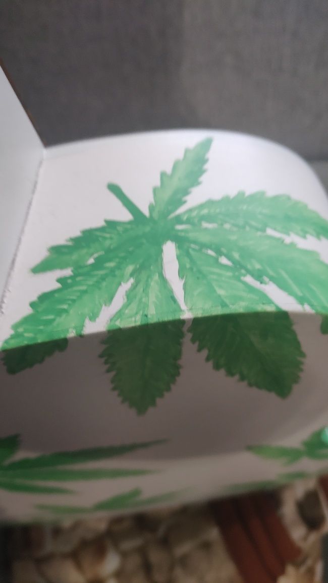 Gitara unikat prezent ręczna robota marihuana