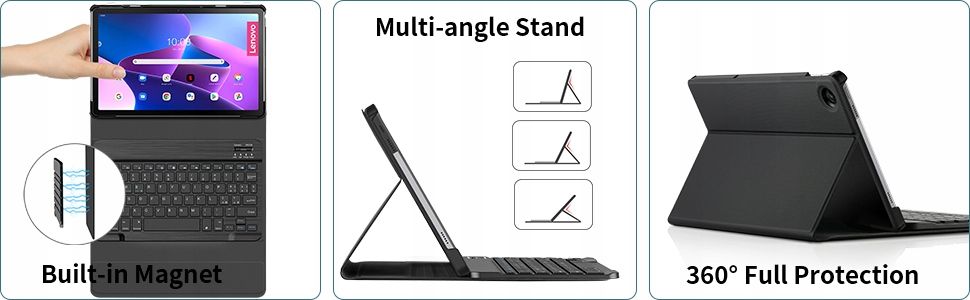 EasyAcc Etui, Klawiatura QWERTZ Do Lenovo Tab M10 Plus 3 gen.