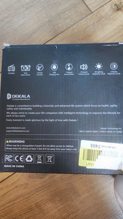 Нічник світильник Dekala з годинником та будильником