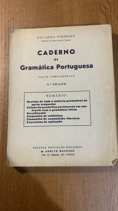 Caderno de Gramática Portuguesa – Eduardo Pinheiro
