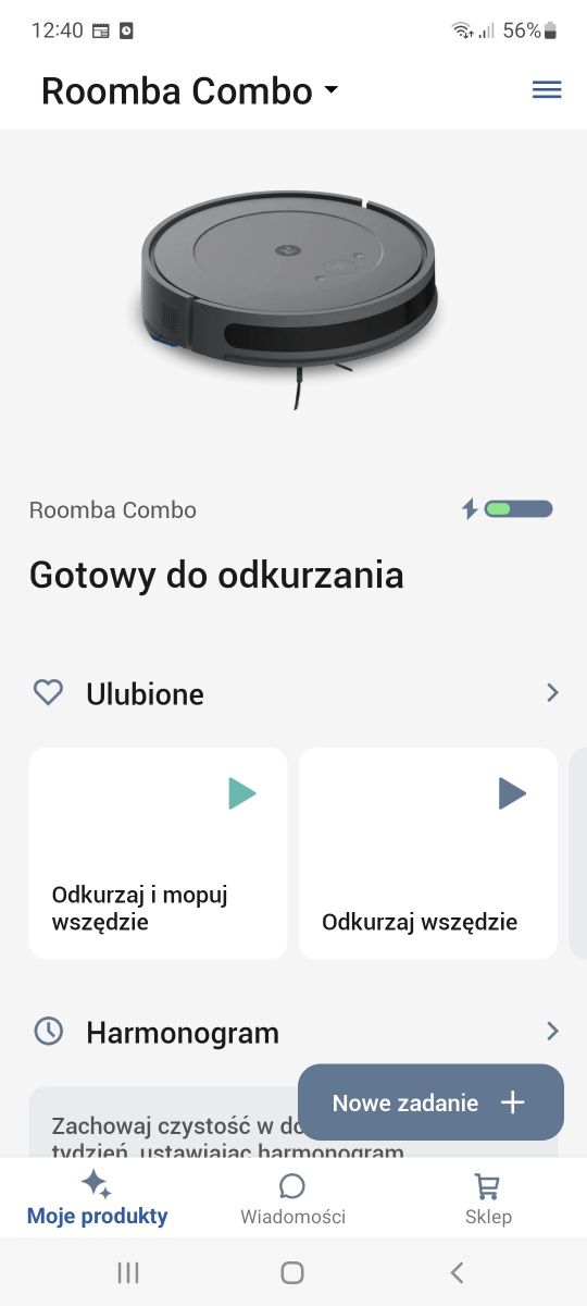 IROBOT ROOMBA  Control odkurzająca mopująca