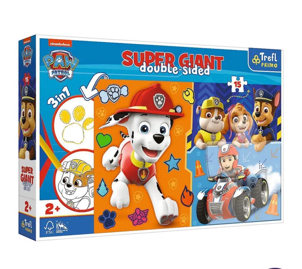 trefl primo puzzle paw patrol пазли 2+