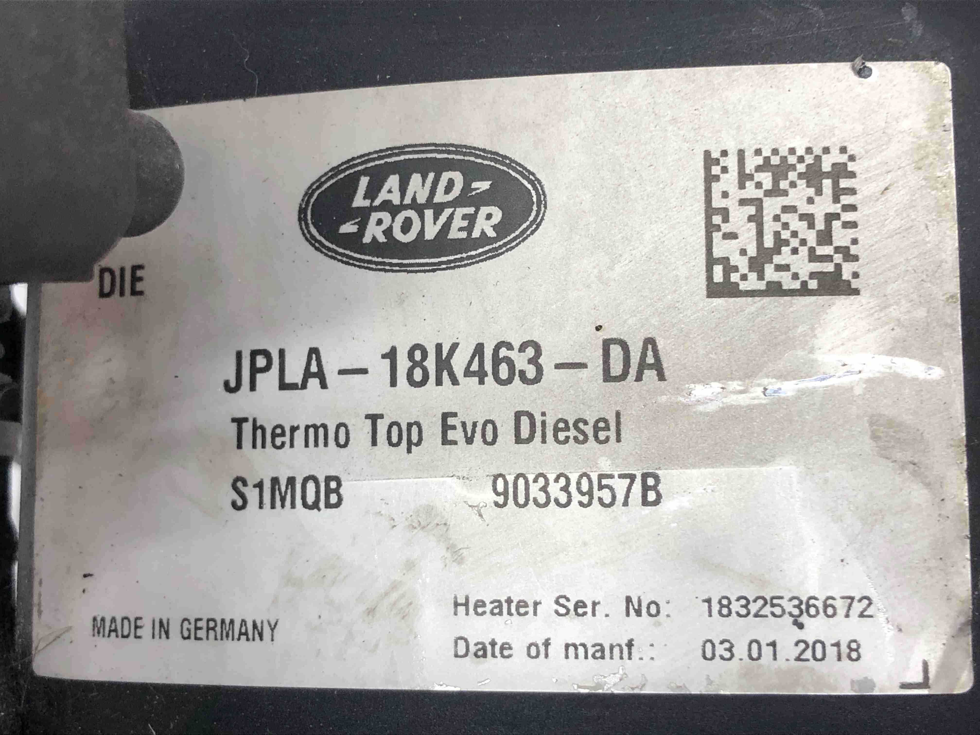 Webasto автономный отопитель Land Rover Range Rover дизель