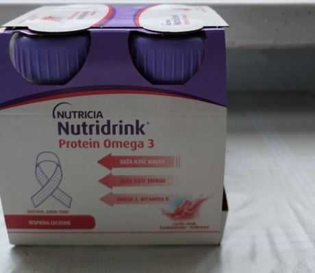 Nutridrink Protein Omega 3 – 6x125 ml, truskawkowo-malinowy