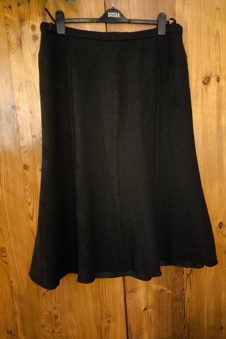 Spódnica midi 100% wełna ciepła dzianina