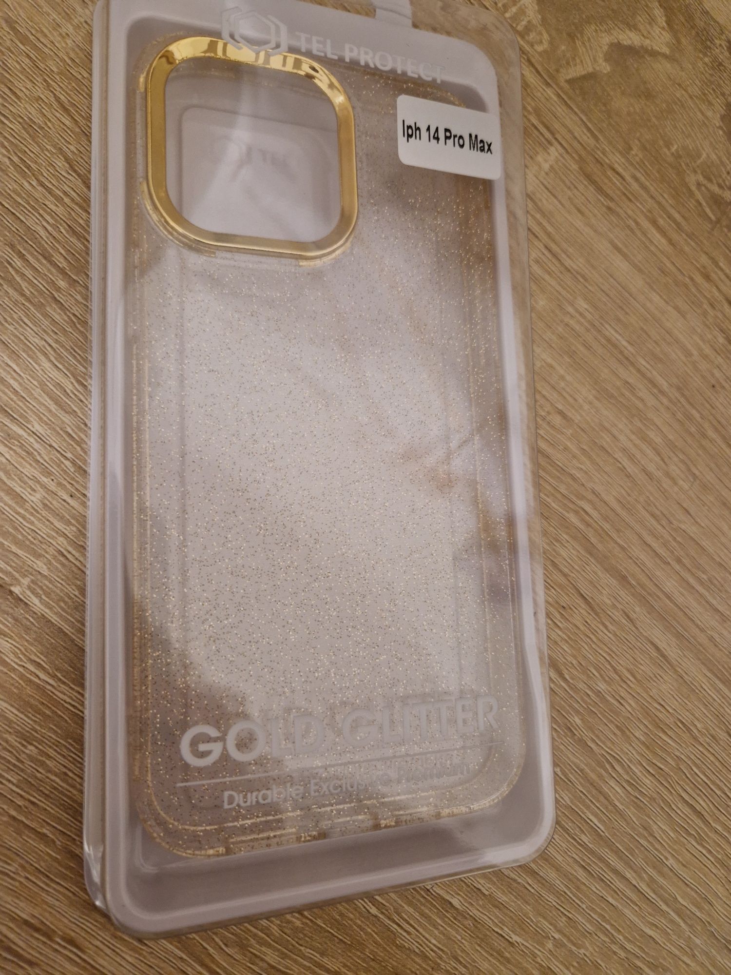 Etui Tel Protect Gold Glitter Case do Iphone 14 Pro Max złoty