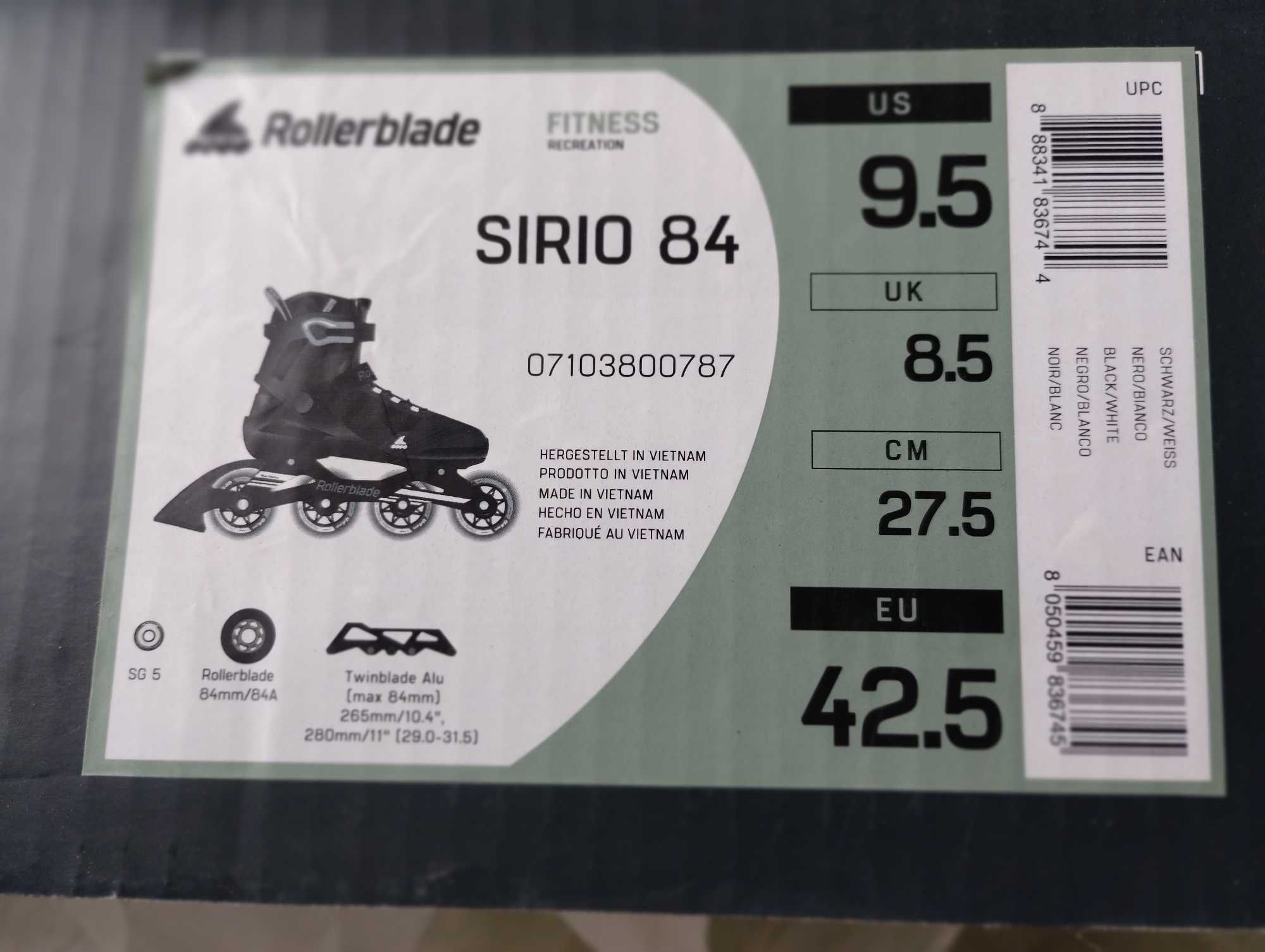 rolki Rollerblade Sirio 84 roz 42,5  nowe oryginalne wyprzedaż