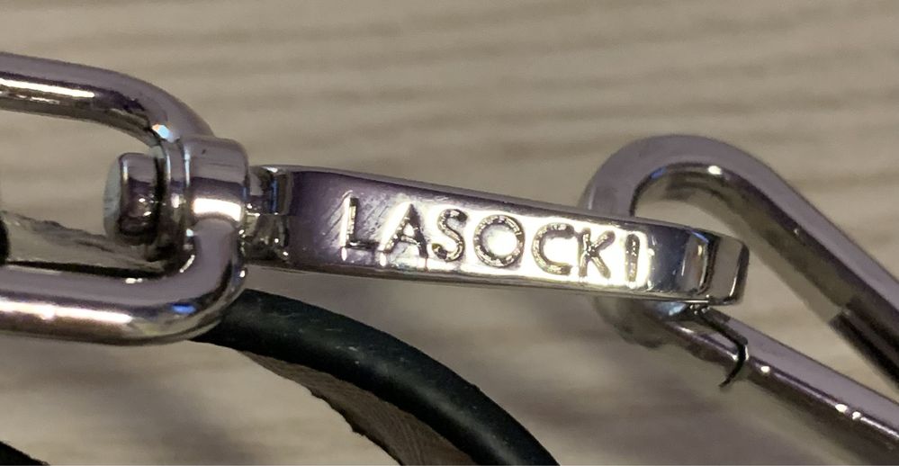 Pasek szarawy regulowany do torebki Lasocki