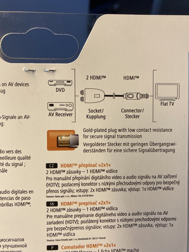 HDMI switch przełącznik HAMA