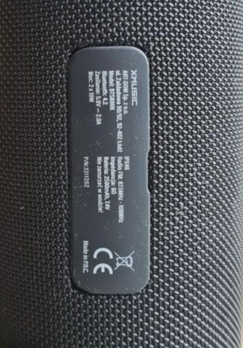Głośnik bezprzewodowy XMUSIC BTS800k