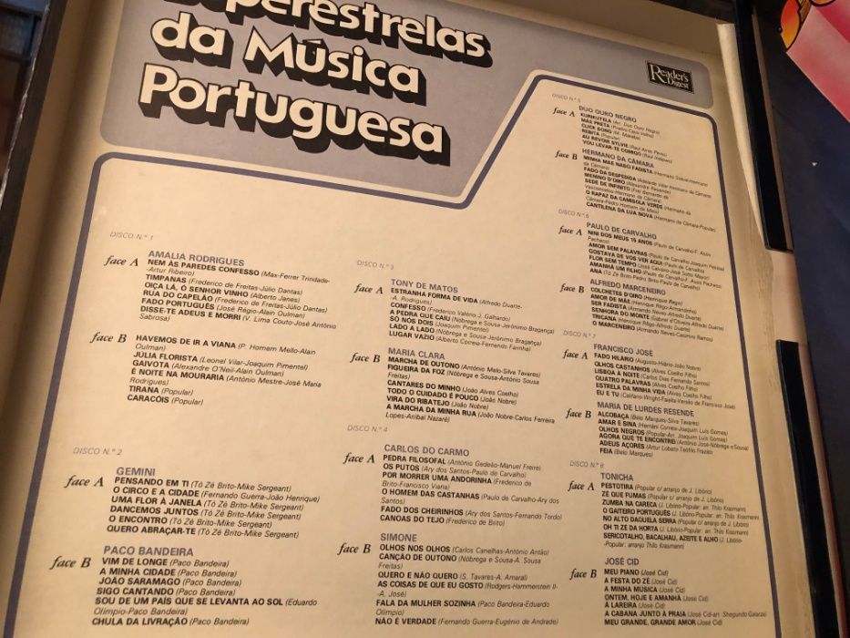 Superestrelas da Música Portuguesa - 8 discos de Vinil + 1