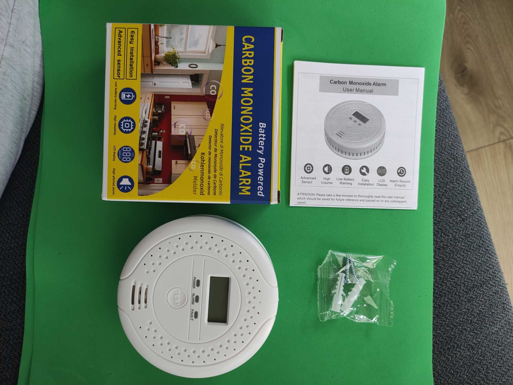 Bezprzewodowy Czujnik tlenku węgla CO głośny alarm 85dB Detektor Czadu