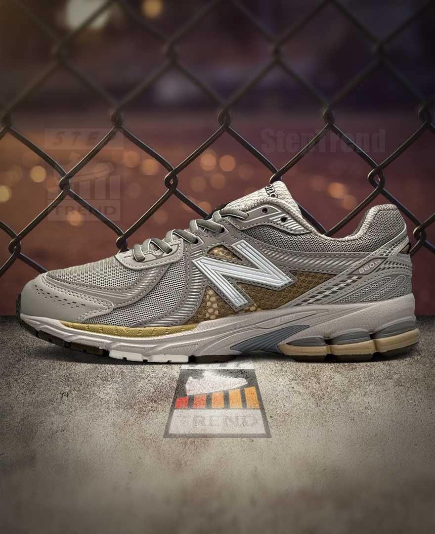 Кросівки New Balance 860v2 | Нью беленс весна літо бежеві білі срібні