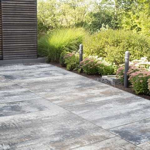 Płyty tarasowe Quadri 80x40cm płyta tarasowa brukowa stalowo biały