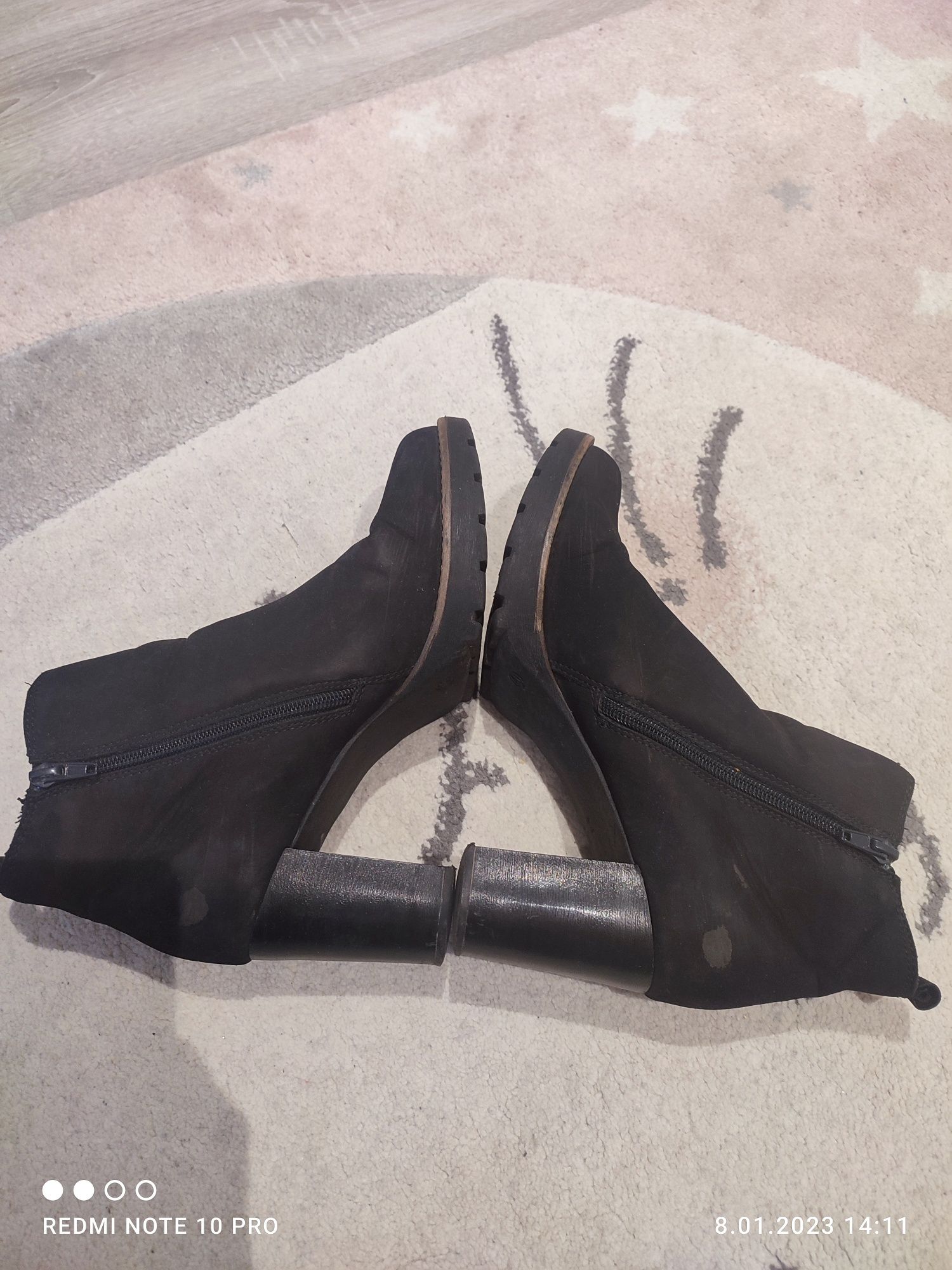 Buty botki na słupku traper koturn platforma greaceland Deichmann 40