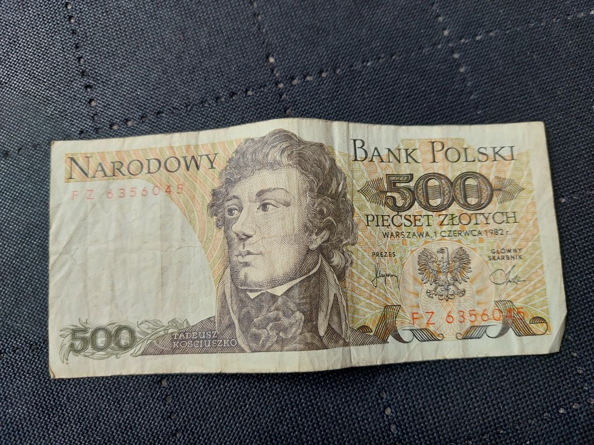 Stare banknoty Polskie 50 , 100 , 500 .