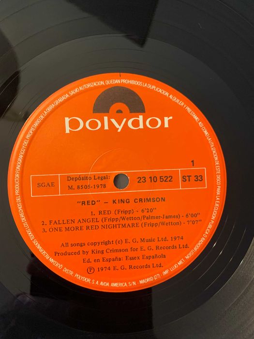 Disco Vinil - King Crimson - Red