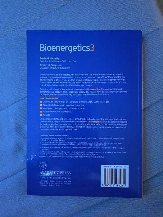 Livro "Bioenergetics 3 (Nicholls, D. G., and Ferguson, S. J.)"