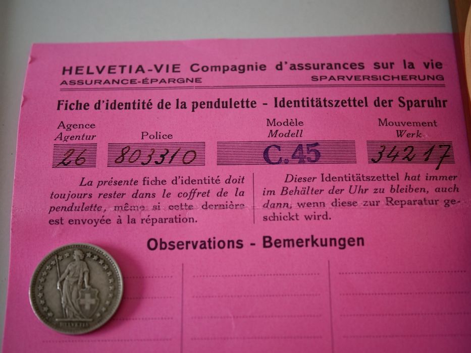 Zenith zegar biurkowy swiss made szwajcarski budzik na monety vintage