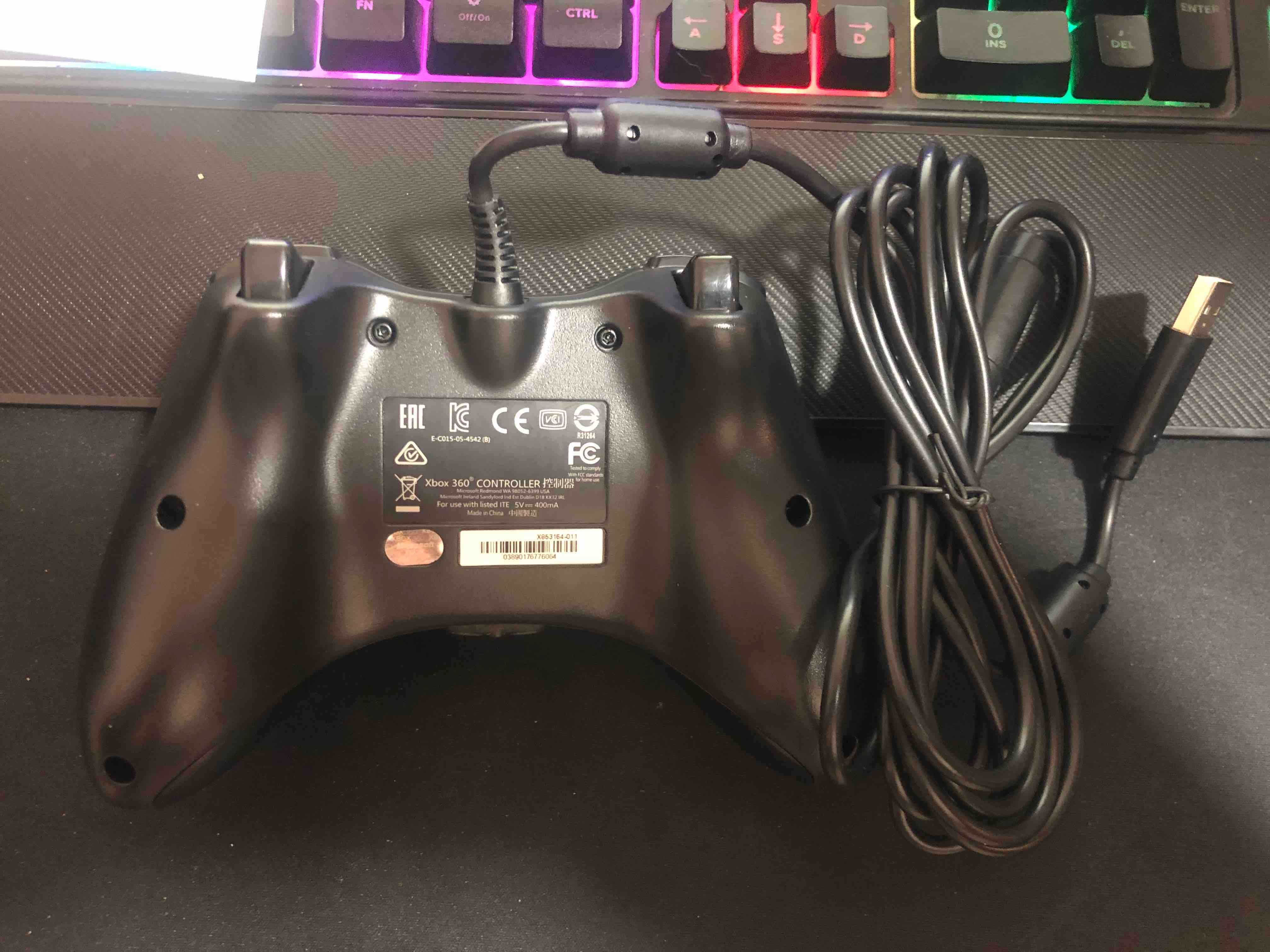 Проводной геймпад Microsoft Xbox 360 Controller Black для ПК