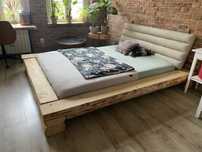 Łóżko / rama lite drewno -  handmade LOFT 160 cm