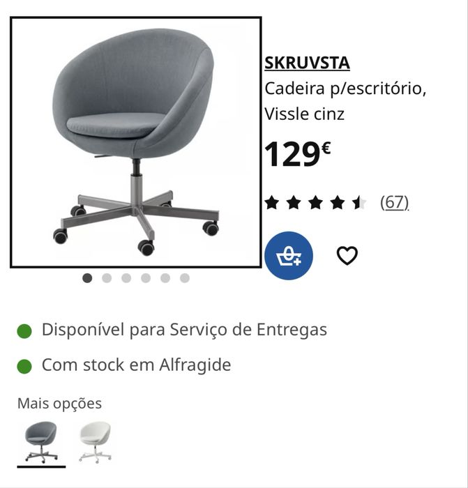 Cadeira escritório giratória