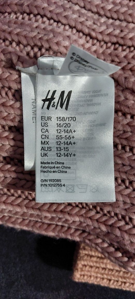 Zestaw czapka, szalik, rękawiczki H&M, dla dziewczynki 8-12 lat