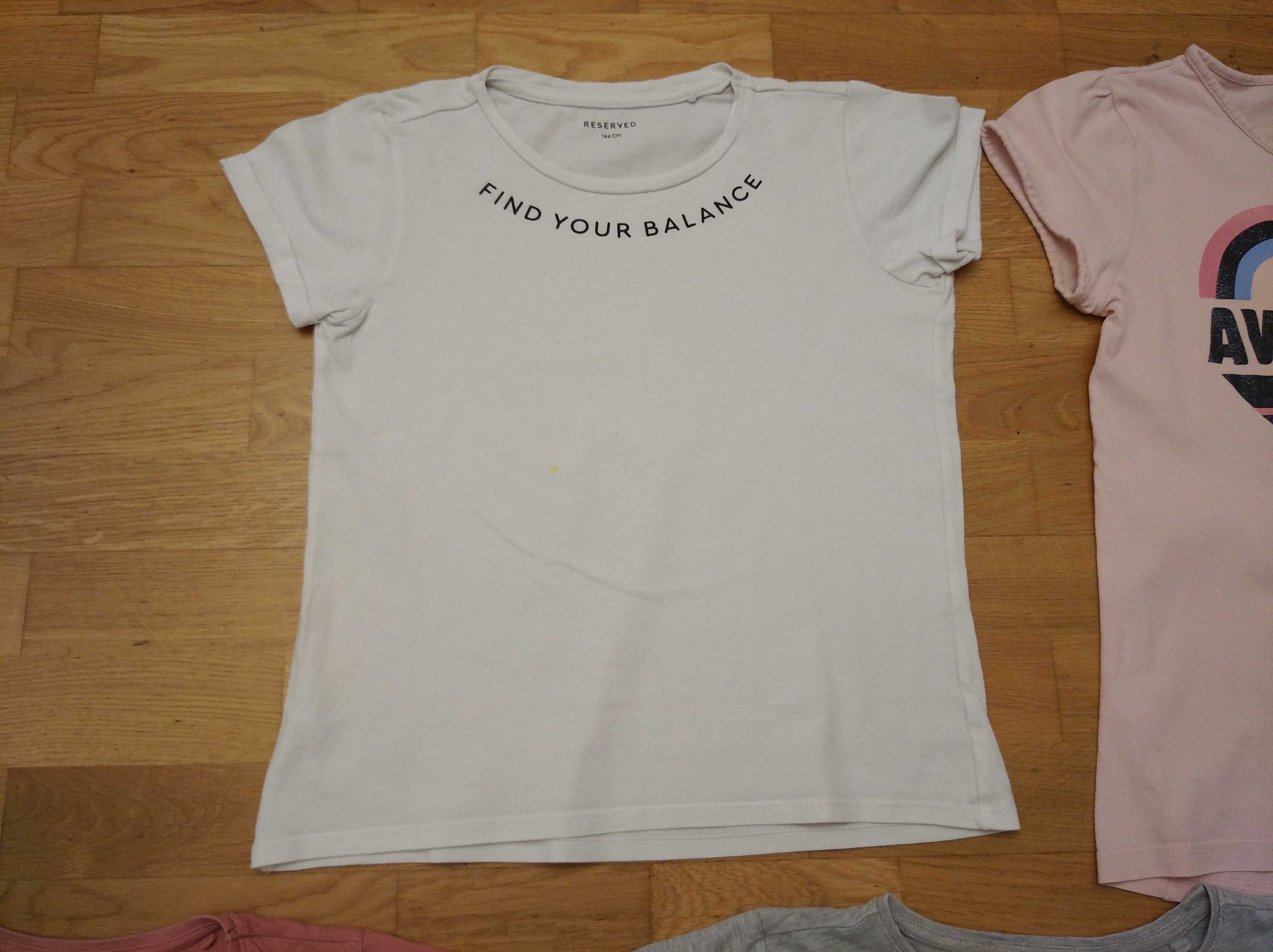 Koszulki dziewczęce 5 szt 146 Sinsay Y.F.K. Reserved t-shirt letnie
