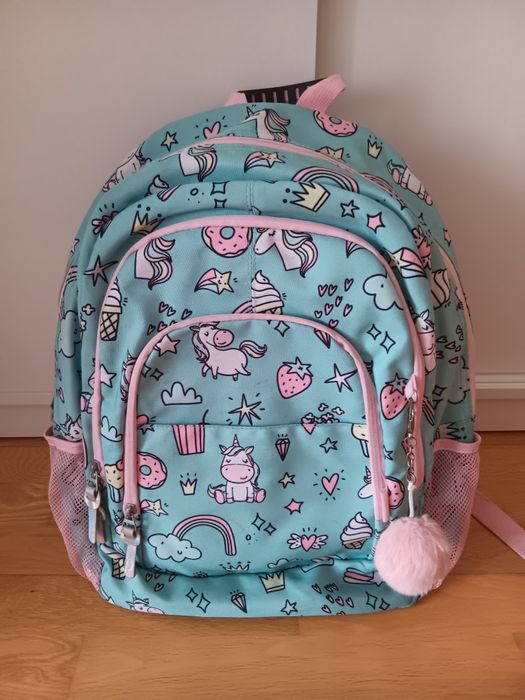 Mochila escolar unicórnio