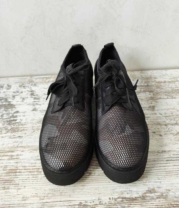 Oxs італія стильні оригінальні жіночі туфлі дербі текстиль шкіра