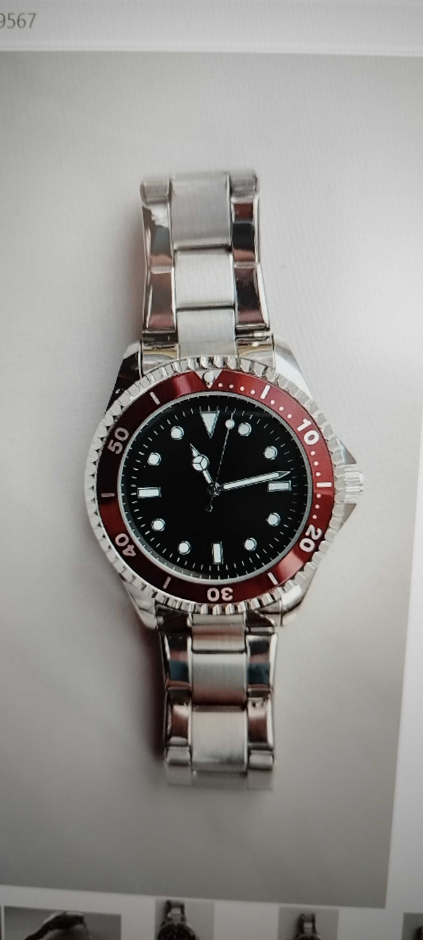 Zegarek typu Submariner nurek 40mm stal polerowana