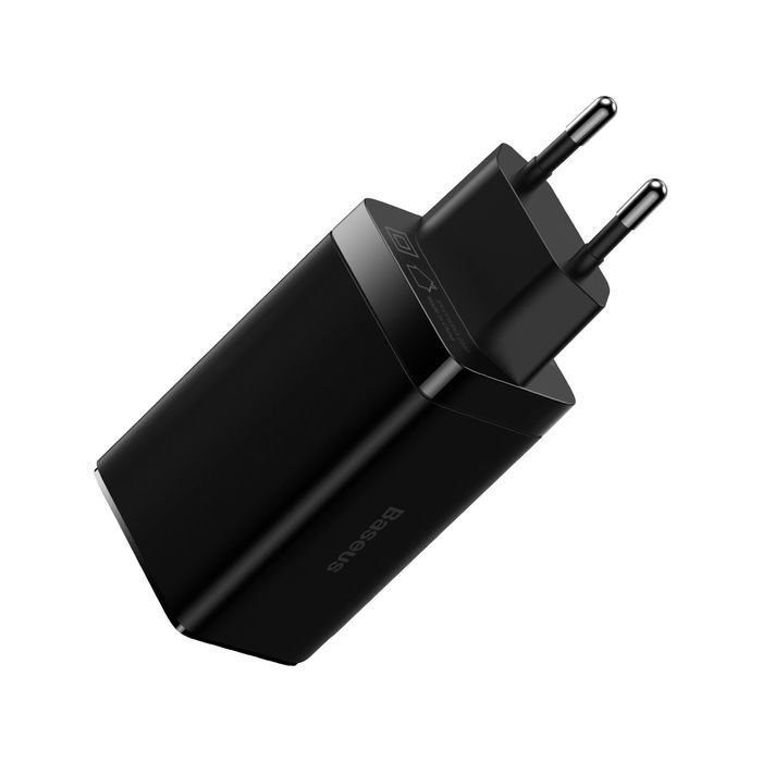 Baseus szybka ładowarka sieciowa GaN 2x USB C / USB 65W + kabel USB C