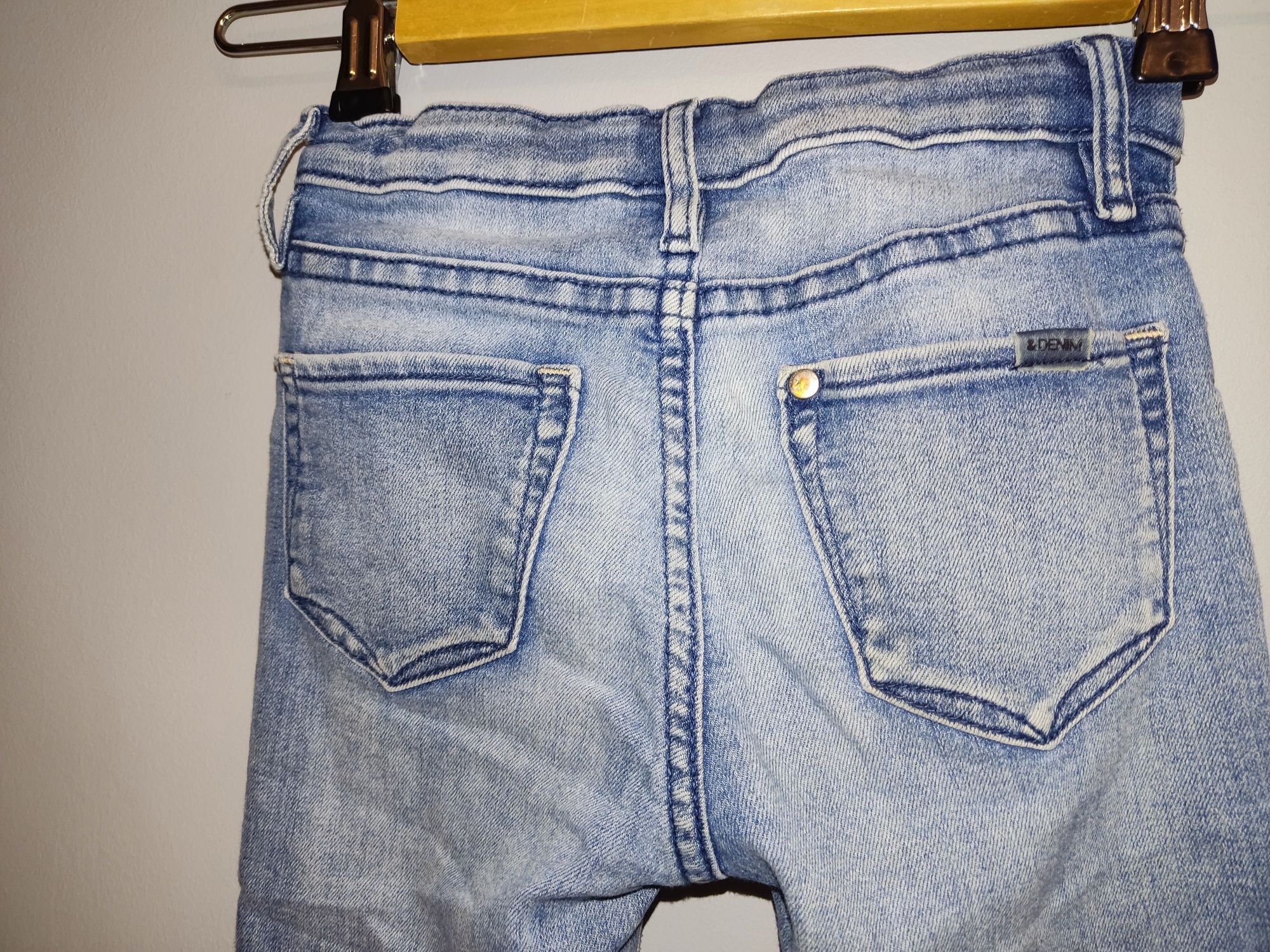 H&M super skinny fit spodnie jeansowe rurki dla dziewczynki r.122
