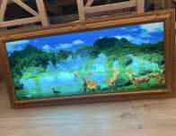 NOWY obraz 3D z podswietleniem LED i dźwiękami natury - styl retro