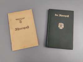 2 documentos históricos  Ahnenpass "Ahnenpaß"