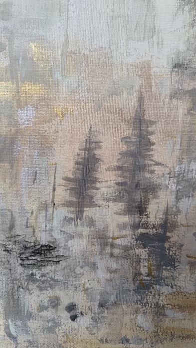 Obraz Wilk malowany akrylem na płótnie 40x50cm