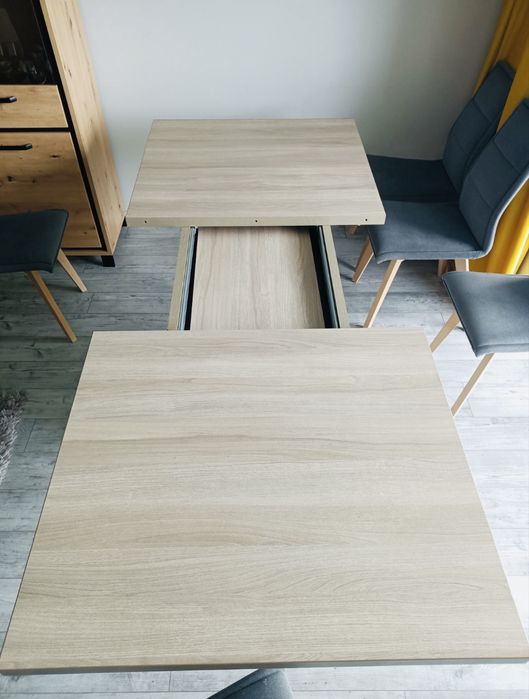 Stół drewniany rozkladany 160 x 90 cm Duży Gratis