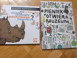 Zestaw dwóch książek dla dzieci Pieniek i Nosorożec