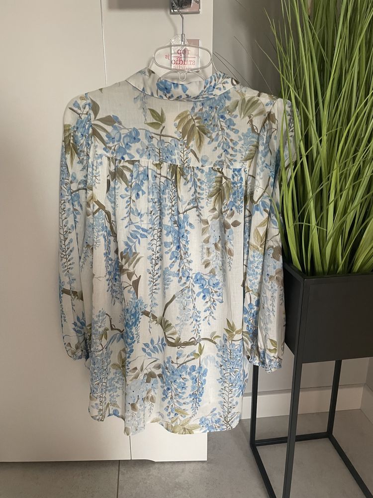 Piękna nowa koszula bluzka Reserved kwiaty bawełna 38 M