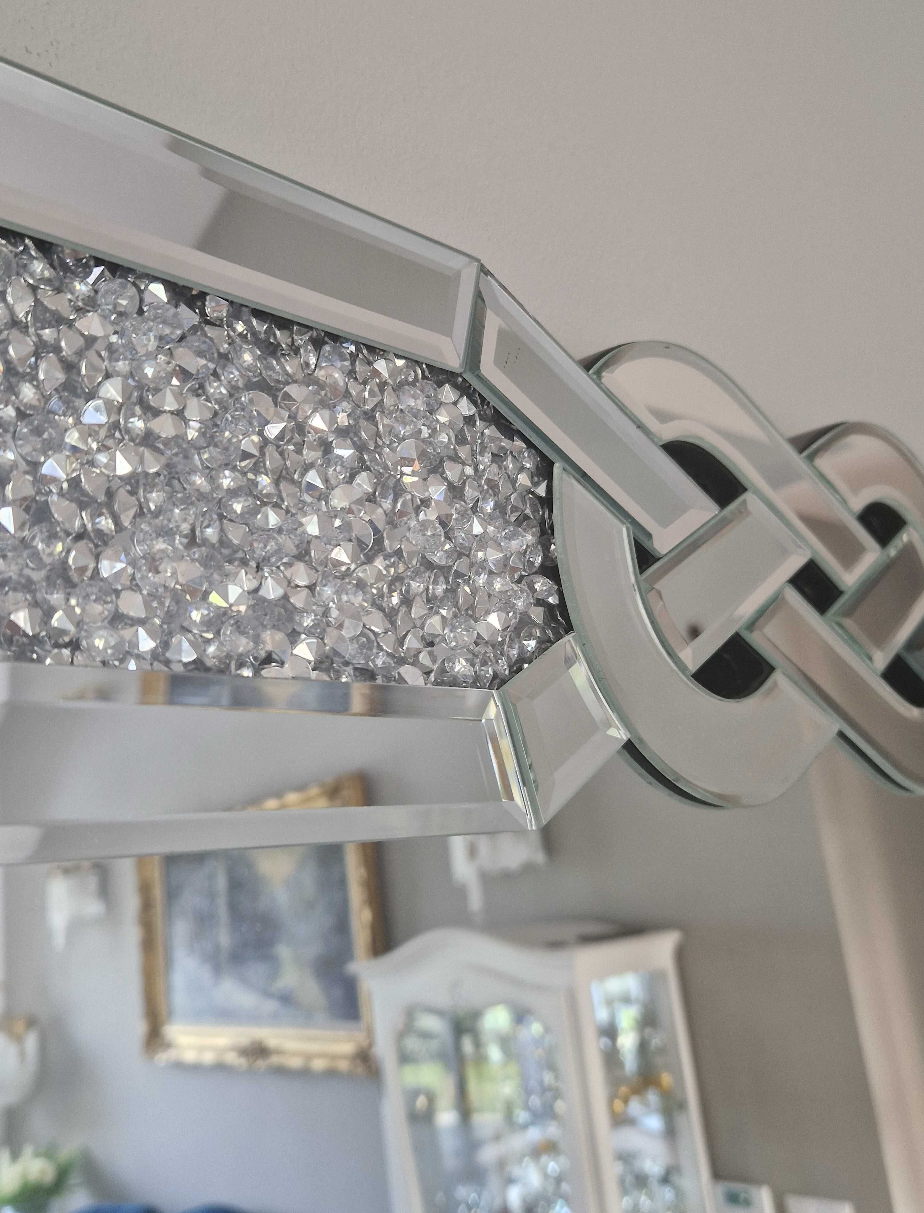 Lustro glamour 60x80 cm kryształowe crush diamond