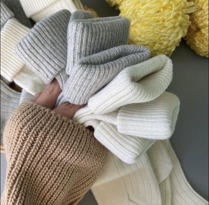 Шкарпетки з підворотом,високі,жіночі,теплі,хутро вівці