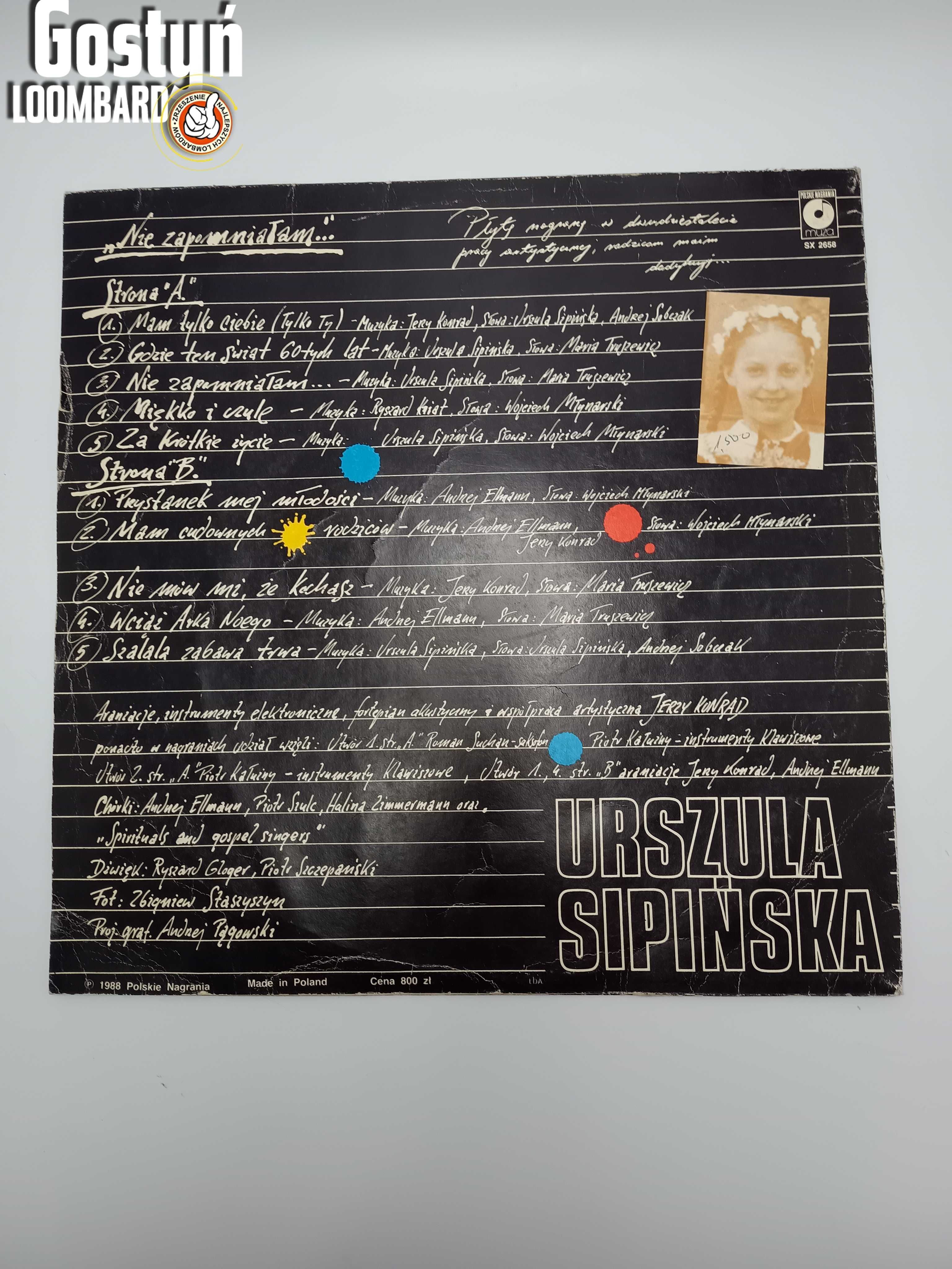 Od Loombard Gostyń Winyl Urszula Sipińska – Nie Zapomniałam...