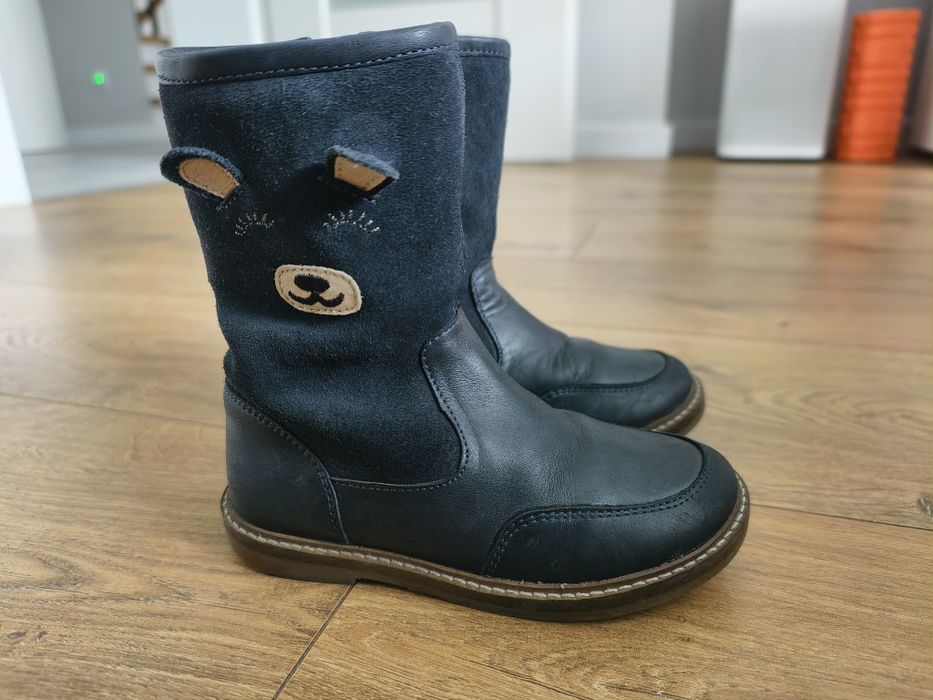 Buty dziecięce Friboo rozmiar 25/26 skórzane granatowe