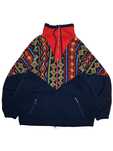 Granatowo czerwony polar retro vintage 90s 80s boxy adidas nike 00s