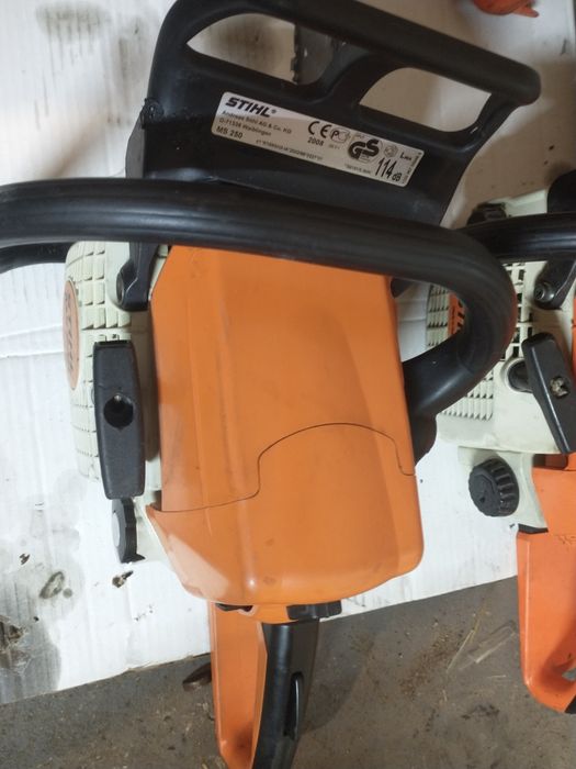 Piła spalinowa Stihl w dobrym stanie, widoczna na zdjęciach