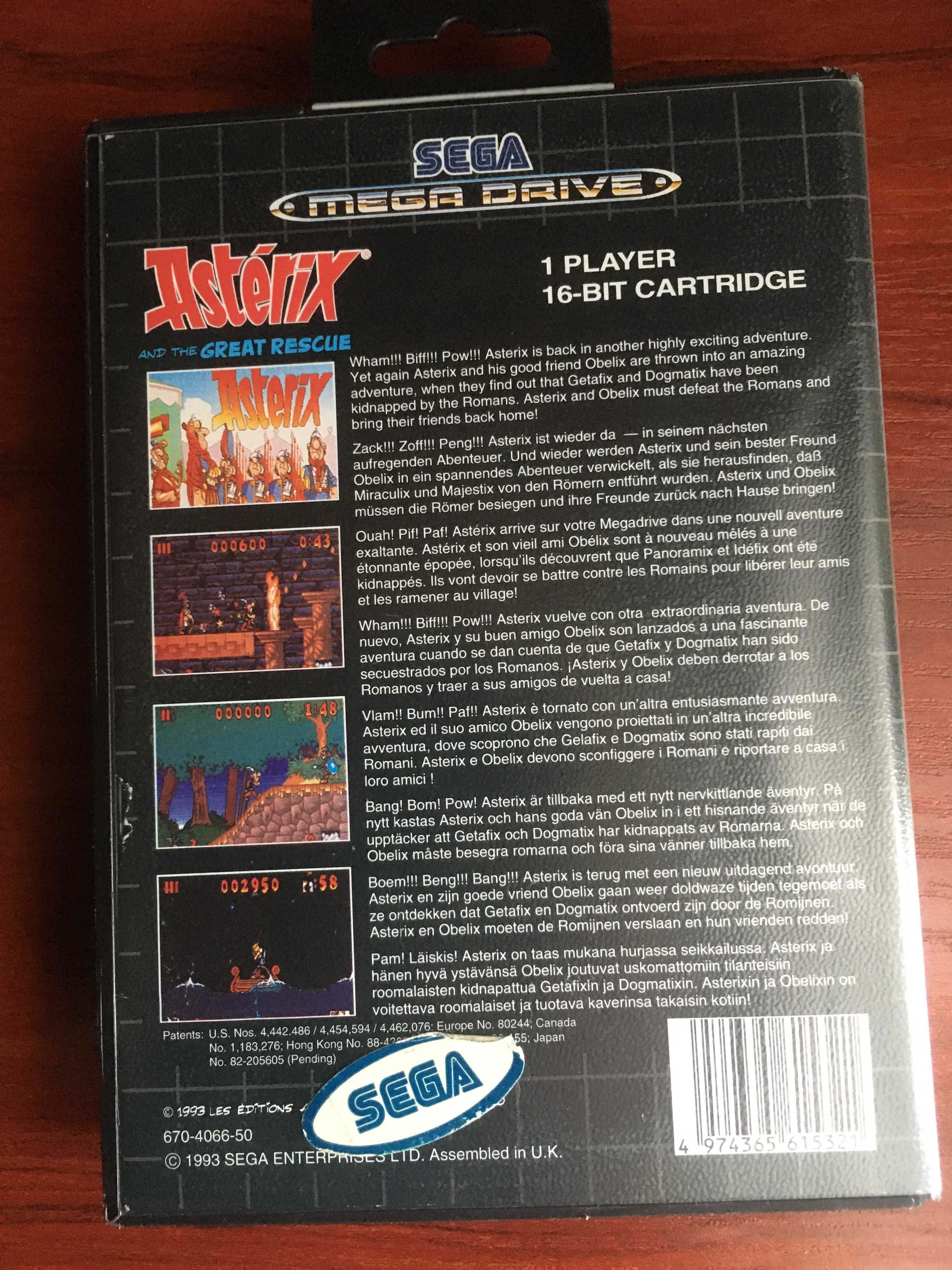 Asterix and the great rescue   Sega Megadrive, zamienie